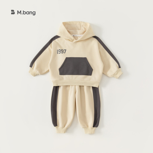 Beibei City boys spring clothes simple girls suit children 1997 hooded Huzhou children's clothing CT83039