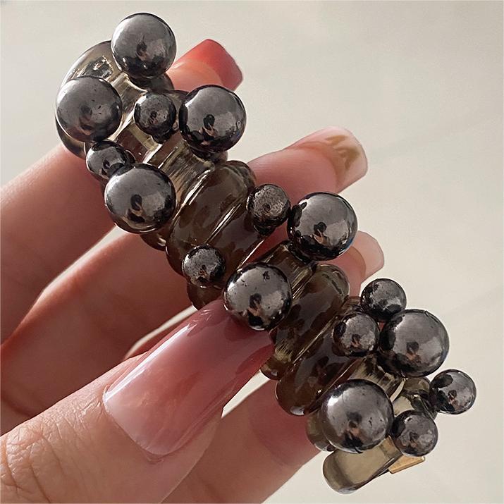 Perla francesa línea telefónica recta banda de pelo de las mujeres de alta cuerda elástica del pelo de la cola de caballo no duele el pelo durable cuerda del pelo accesorios para el cabello