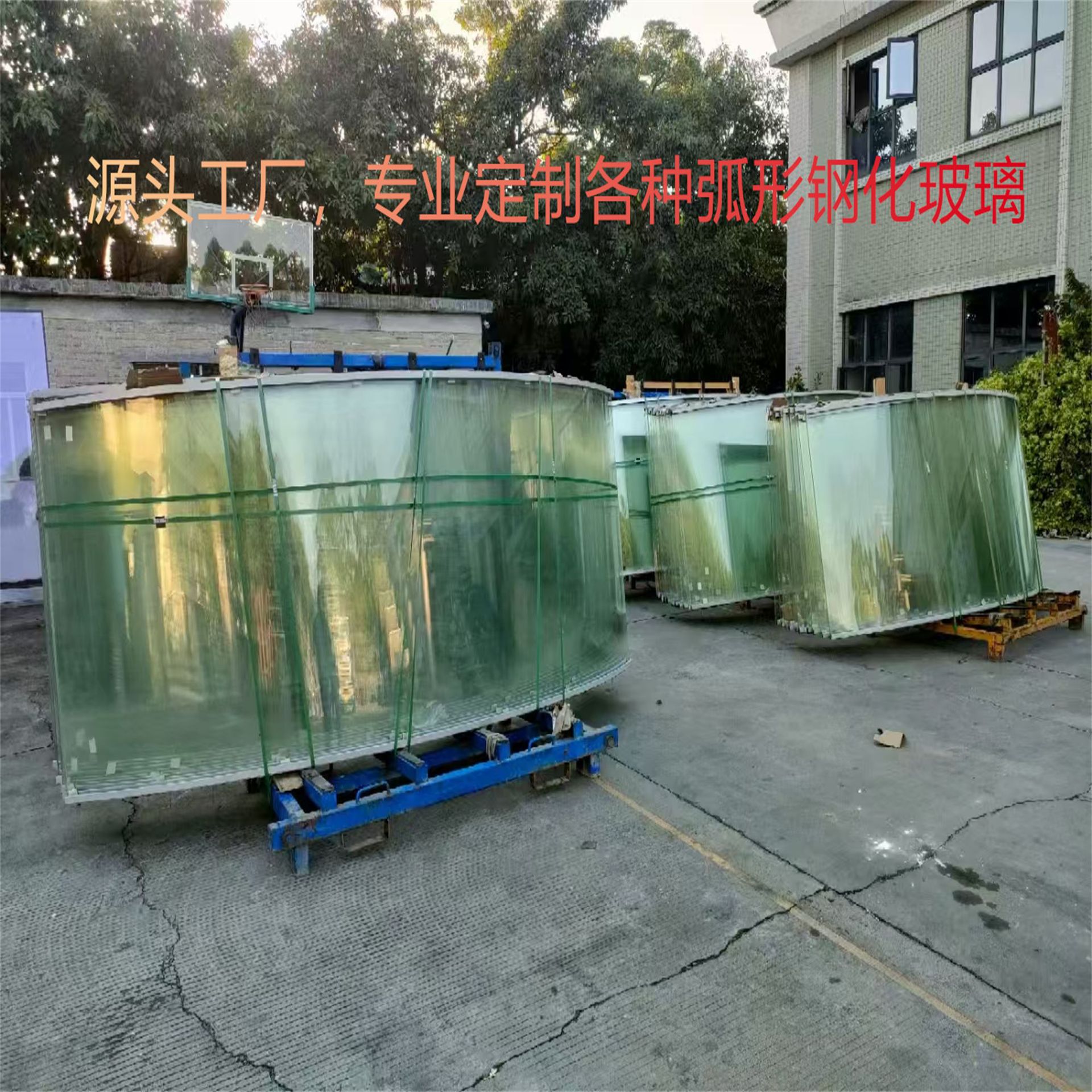 大弧长弯钢玻璃 小半径弯钢化  加工 低辐射镀膜LOW-E建筑工程装
