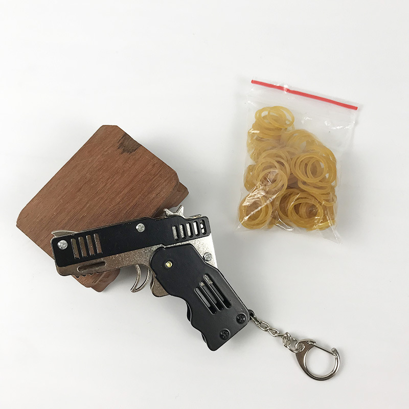 折叠皮筋枪连发金属连射橡皮筋软弹可折叠橡皮枪合金儿童玩具详情图5