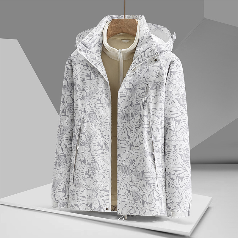 2025 New Men's and Women's Three-in-One Jacket Work Jacket Outdoor Windproof Waterproof Sports Mountaineering Suit