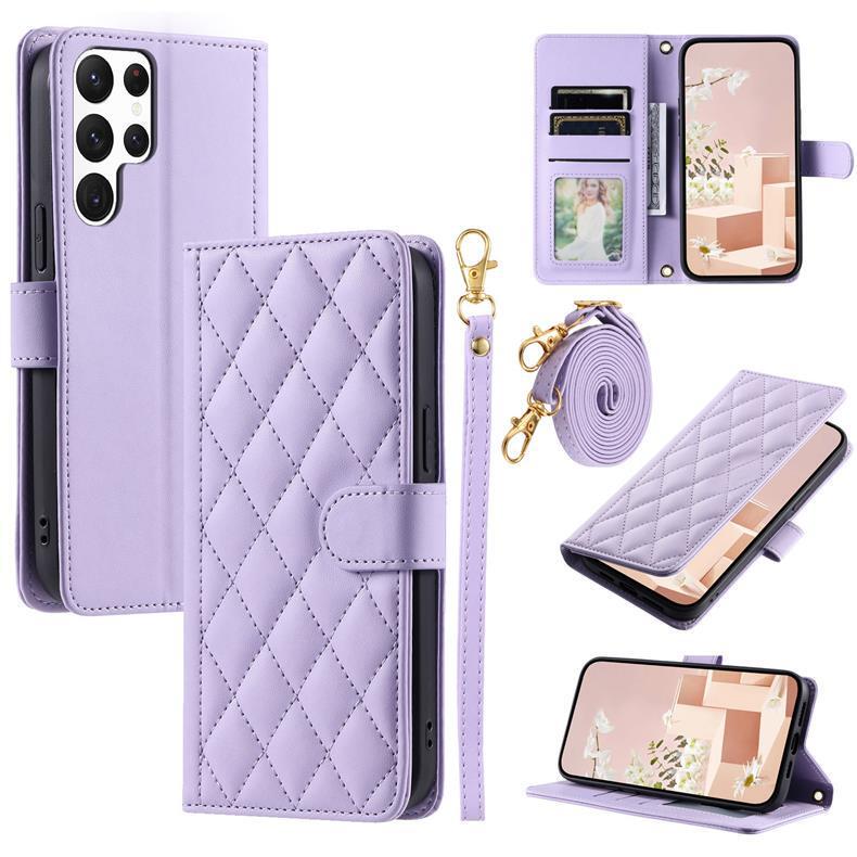 Suitable for Samsung S25Ultra Mobile Phone Case S24+ Leather Case Wallet Card Flip Cover S23Fe Protective Case Anti-Fingerprint Suitable for Samsung S25Ultra Mobile Phone Case S24+ Leather Case Wallet Card Flip Cover S23Fe Protective Case Anti-Fingerprint