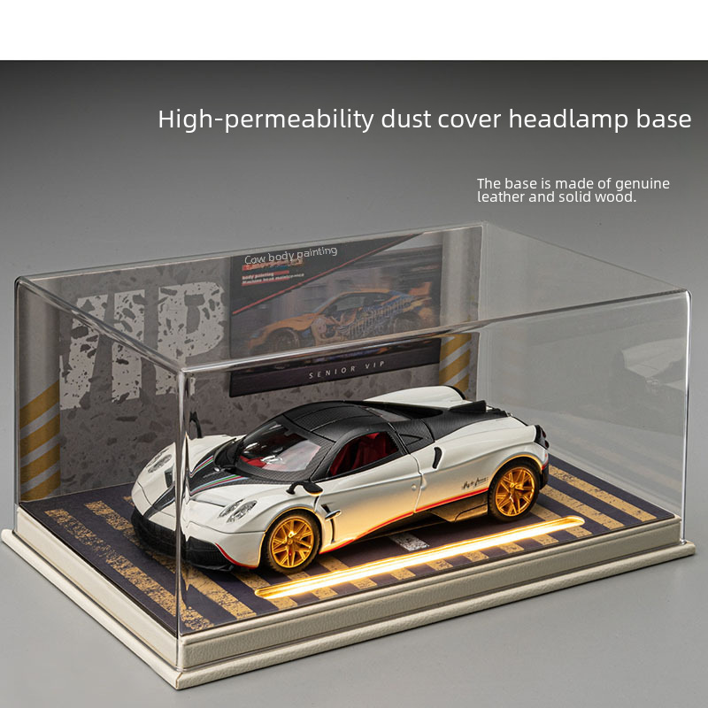車致1:24車模防塵罩PVC 展示盒子收藏擺放陳列架子帶場景圖停車場