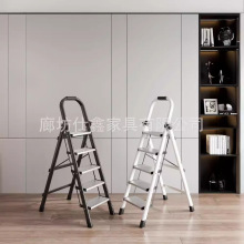 室内人字梯家用折叠梯加宽伸缩铝合金加厚楼梯便携收纳多功能步梯