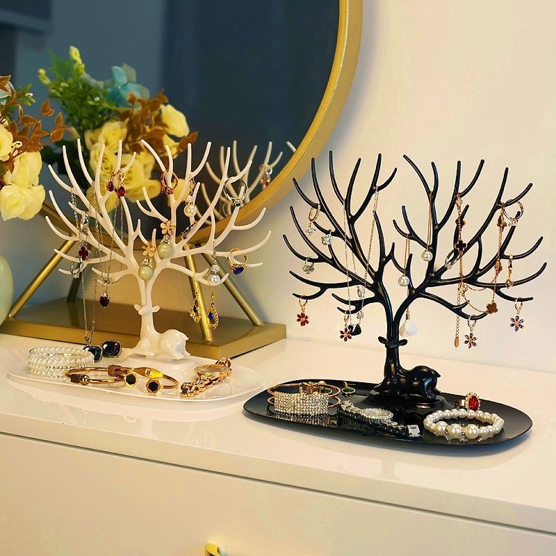鹿のアクセサリーの展示棚鹿の角のピアスのイヤリングのアクセサリーのブレスレットのアクセサリーの寝室のデスクトップのネックレスのハンガー|undefined
