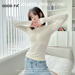 GOOD FA 春夏新款女士内衣 美雅碧超零感小圆领长袖女
