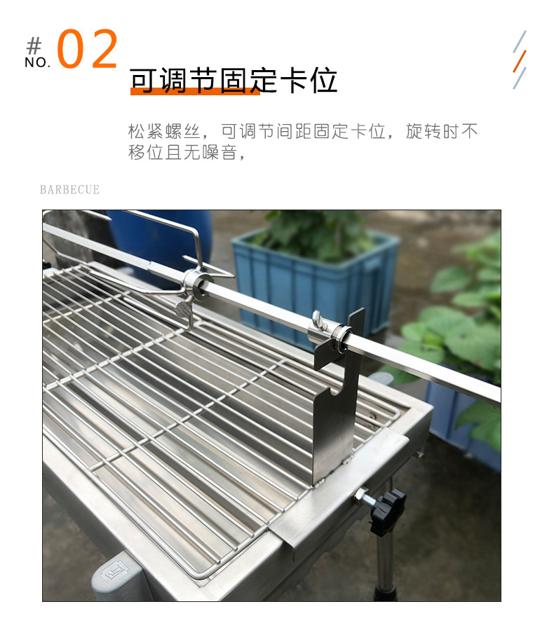 Acero inoxidable tenedor parrilla soporte fijo al aire libre horno herramienta accesorios Comercio exterior transfronterizo fábrica al por mayor