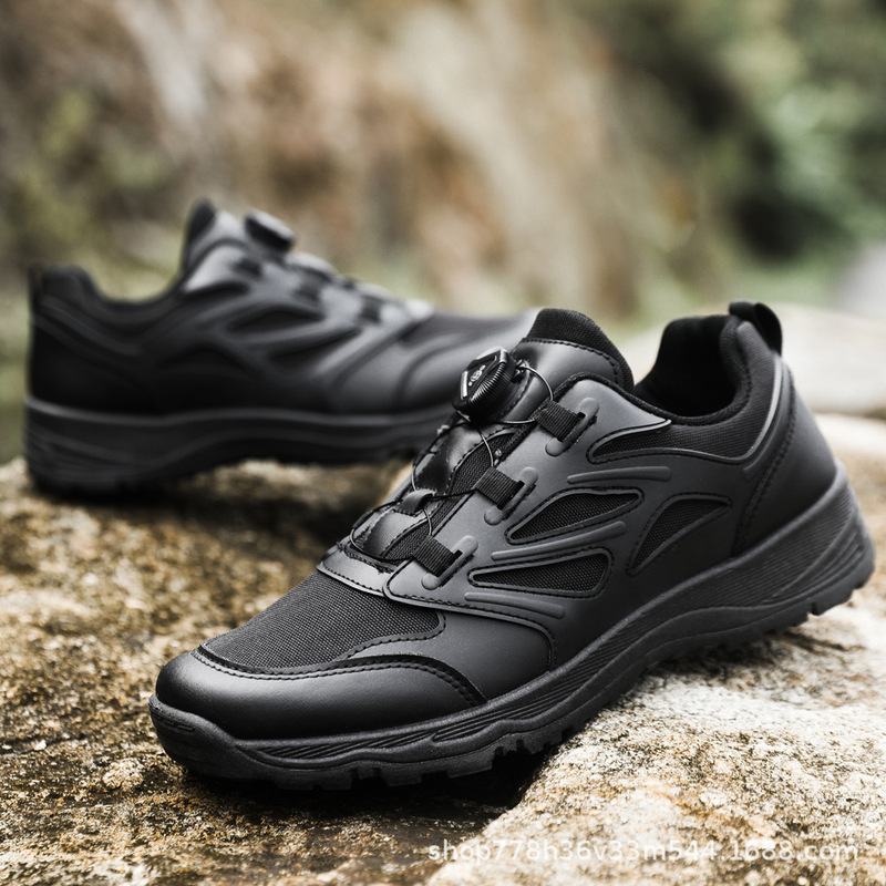 Large size 45 men's shoes with rotary buckle, casual hiking shoes, breathable mesh sports shoes, outdoor cross-country running shoes for men Large size 45 men's shoes with rotary buckle, casual hiking shoes, breathable mesh sports shoes, outdoor cross-country running shoes for men