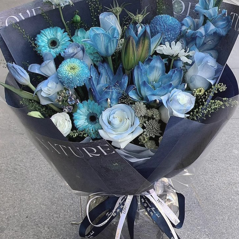 Huaxi romántica pintura al óleo atmósfera de papel de embalaje de flores papel kraft florista ramo de flores papel de embalaje de flores