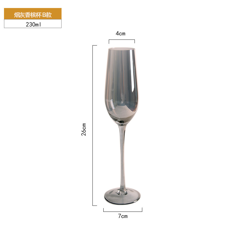 Colorido de iones chapado regalo cristal copa de vino copa de champán colorido copa de vino Copa pequeña Hada copa de vino