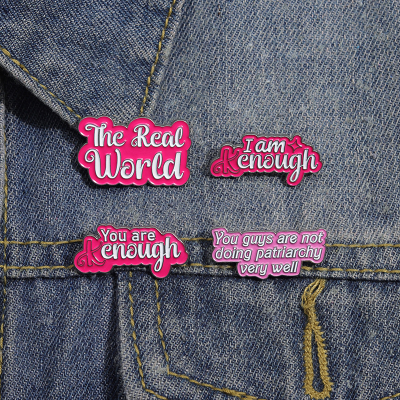 Casual Elegant Simple Style Pin Letter Heart Shape Alloy Stoving Varnish Unisex Brooches display picture 3