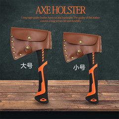 Outdoor camping axe cover, garden axe tool leather sheath, axe blade cover small bag