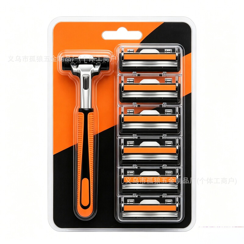 Foreign Trade Wholesale New Model Black and Orange Manual Razor Double-Layer Blade Shaving Razor Manual Men's Razor Southeast Asia Razor Holder Foreign Trade Wholesale New Model Black and Orange Manual Razor Double-Layer Blade Shaving Razor Manual Men's Razor Southeast Asia Razor Holder