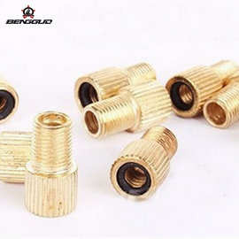 自行车气门山地车死飞转接头 法嘴转美嘴 气嘴转换嘴直纹纯铜