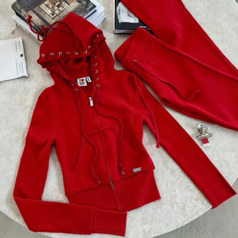 2024新品欧美服装跨境外贸亚马逊女装爆品开衫长袖长裤时尚套装|undefined
