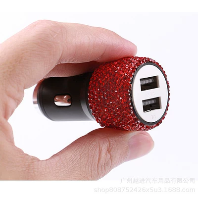 Full Diamond Car Cigarette Lighter Mobil şarj cihazları