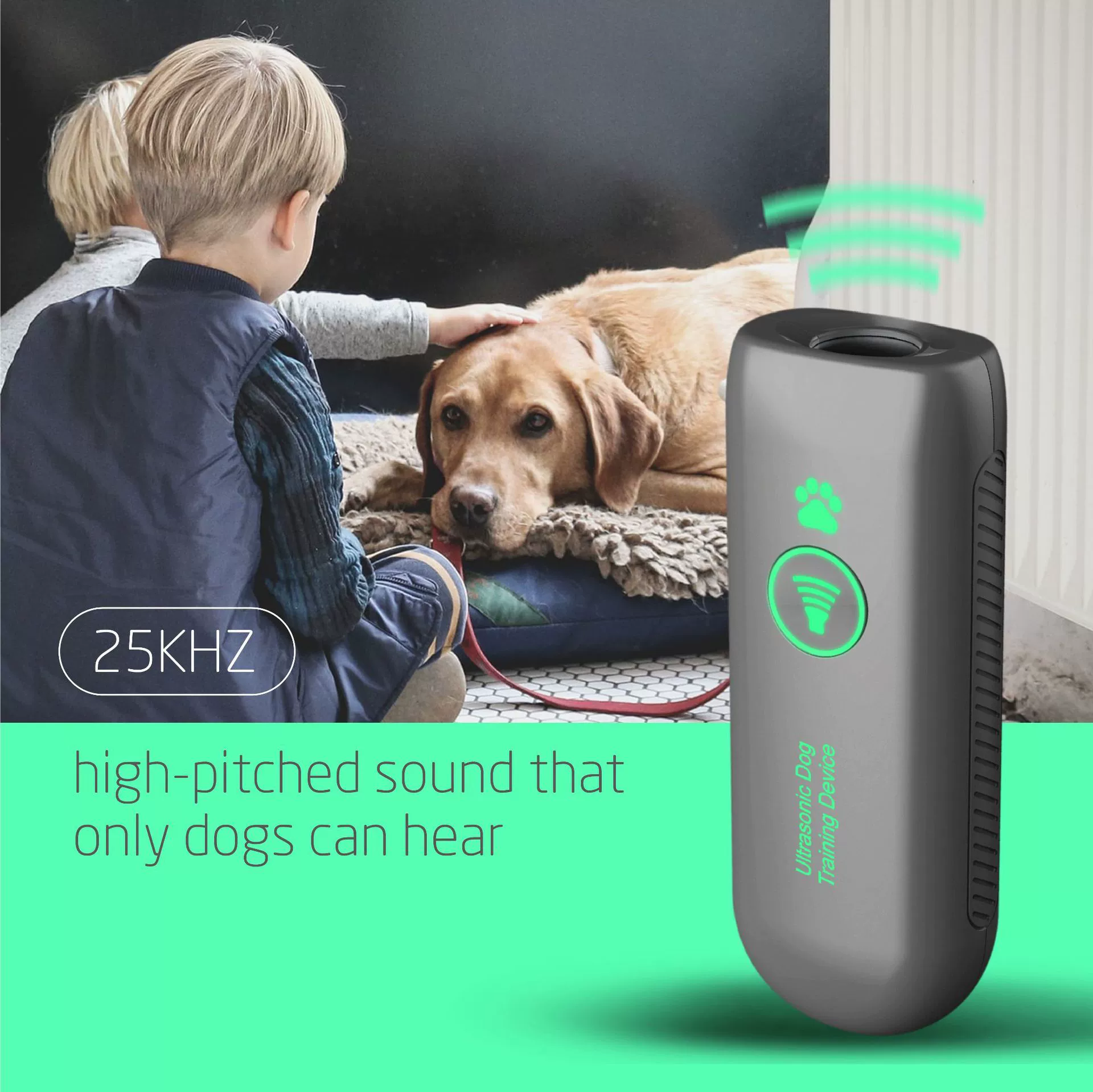 Новый портативный отпугиватель собак ручной, USB‑перезаряжаемый ультразвуковой подавитель лая, устройство для дрессировки собак