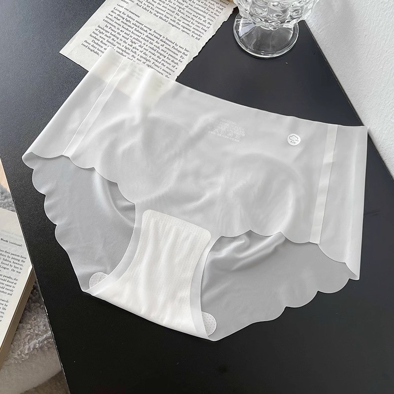 Ropa interior de seda de hielo antibacteriana de seda de morera delgada sin costuras de verano