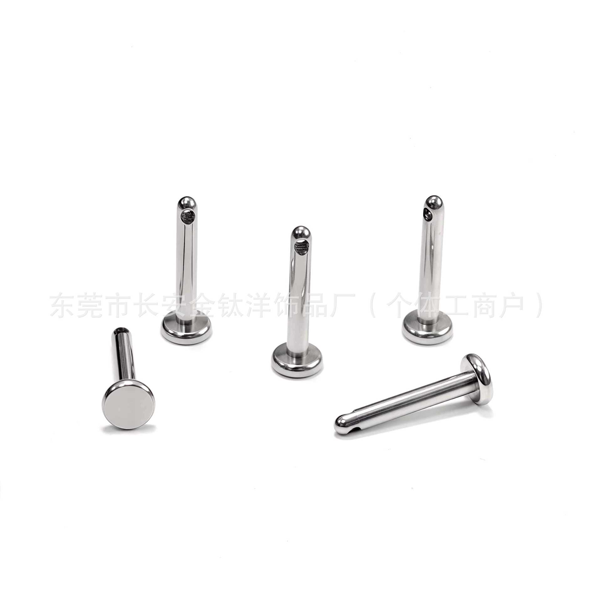 F136 Titanium Side Hole Internal Thread Base 0.9mm Tooth Ear Stud Lip Stud Body Piercing Jewelry detail image 8
