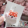 Cartoon children's hairpins for leisure, knitted hairgrip, cute hair rope, bangs