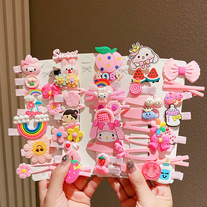 Д Cartoon hairgrip, милая детская заколка для волос, шпильки, клубничка, цветочная