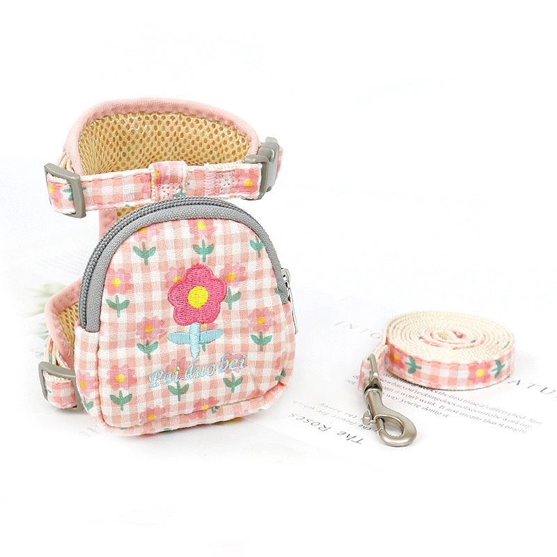 Собачий буксирный поводок Маленькая собака с грудной сумкой Милый питомец кот спички Тедби медведя выгуливает собаку