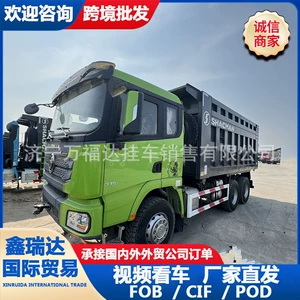 Cross-border export of Shaanqi Delong X3000 8-wheel rear-dump truck with 430 horsepower for transporting soil and debris
