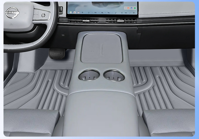 Suitable for Nissan N7 Models, Dust-Proof Car Interior Accessories, Environmentally Friendly Double-Layer Tpe Car Floor Mats
