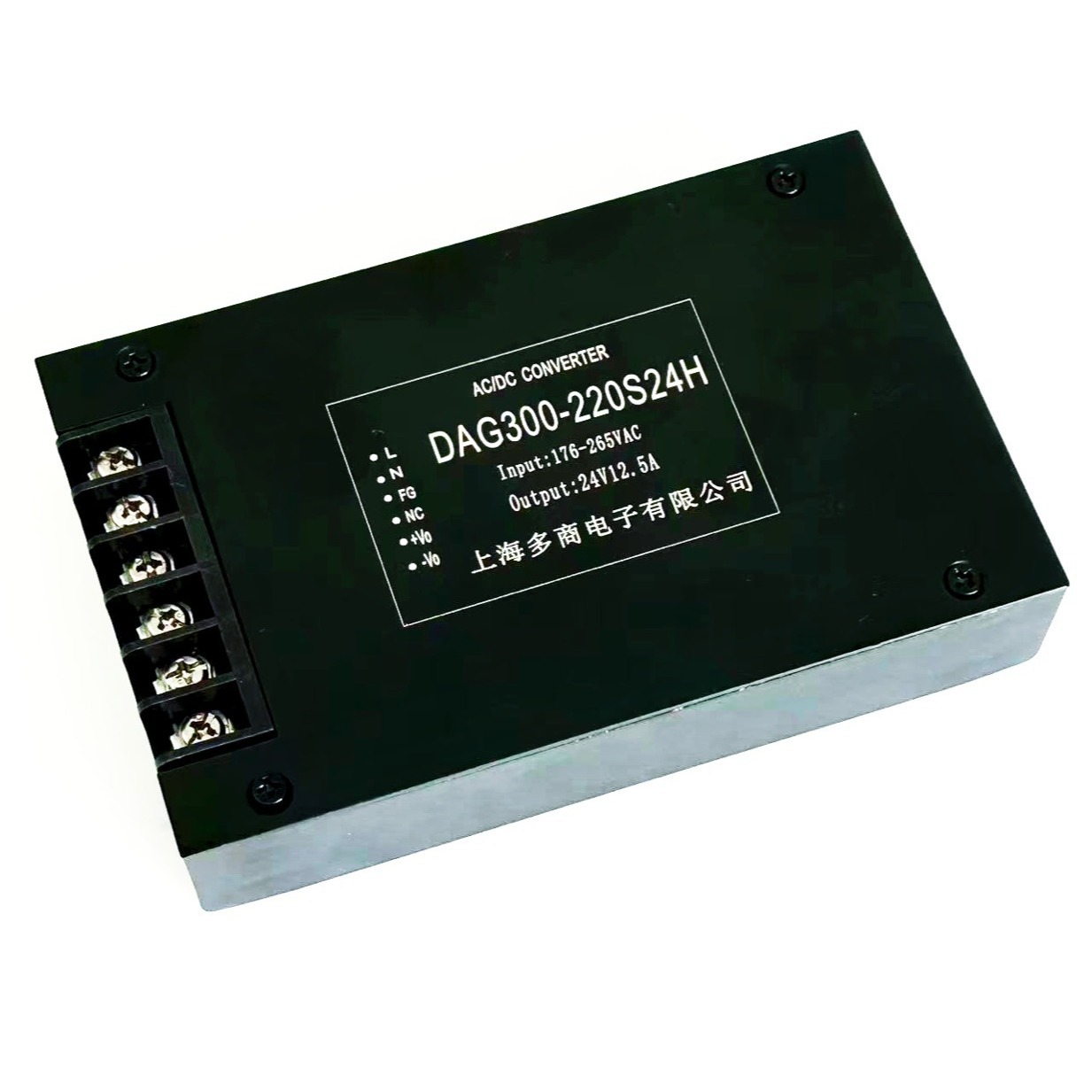 220VAC转12V 24V功率200或300W小型化贴装式电源模块可用直流输入