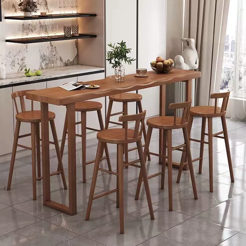 Скандинавский стол и табурет для входа в маленькую квартиру, настенный длинный барный стол для отдыха, складной барный стол, стол для чая с молоком