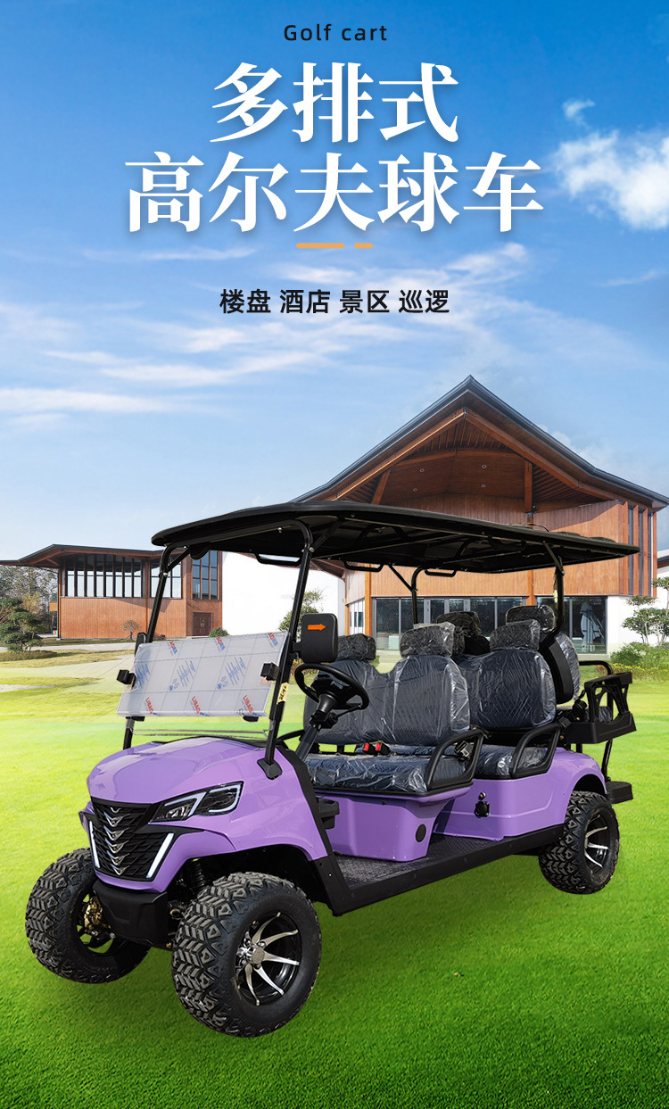 Electric Golf Sightseeing Car, Golf Cart for Tourist Areas, Electric Tour and Sightseeing Shuttle Vehicle for Property Viewings