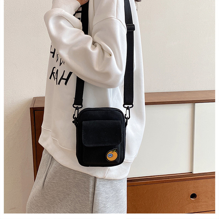 112g Weight Sewing Thread Fashion Element Zipper Closure Type Single Shoulder Strap Strap Type Square Bag Bags Type Casual Occasion Canvas Material Fruit, Solid Color Pattern All Seasons Season Women's Gender Streetwear Style Square Shape Small Size Women's Small Canvas Fruit Solid Color Streetwear Sewing Thread Square Zipper Square Bag 28