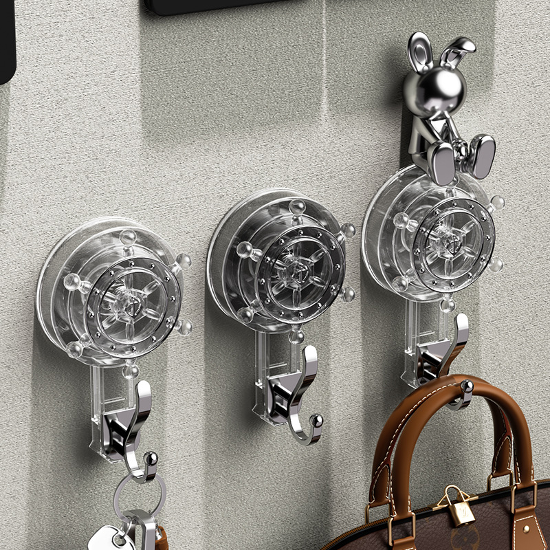 Steamboat rudder rotating suction cup hook strong vacuum punch-free bathroom seamless bathroom kitchen door rear sticky hook