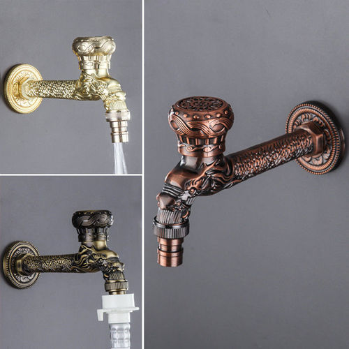 European-style retro faucet, antique extended faucet, long-handled toilet basin faucet, 1/4 inch wall-mounted American-style faucet