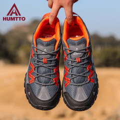 Haitu アウトドアハイキングシューズ、メンズ滑り止め、耐摩耗性、クッション性ハイキングシューズ、女性用軽量通気性スポーツカジュアルシューズ、ハイキングシューズ