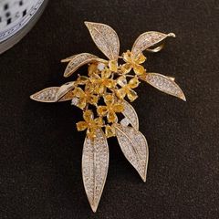 金秋高贵时尚优雅金桂满香桂花胸针花朵别针胸花大衣西装旗袍配饰