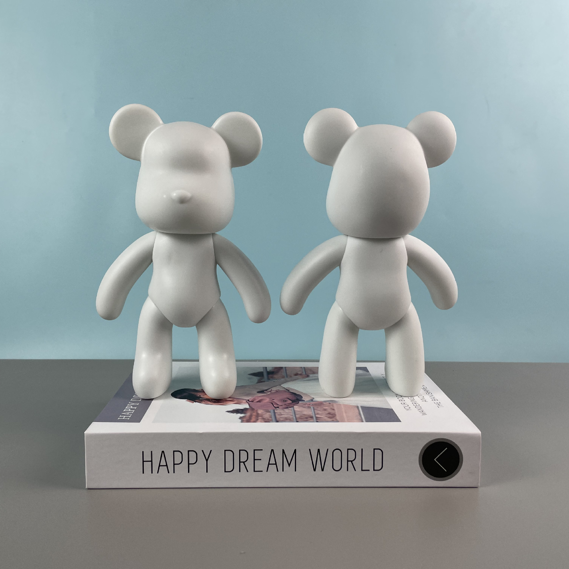 흰색 배아유체곰 23cm_구멍 없음