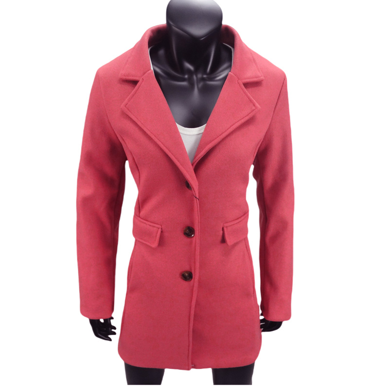 Women's Woolen Coat Single Breasted Cardigan Long Outerwear_voghion.com