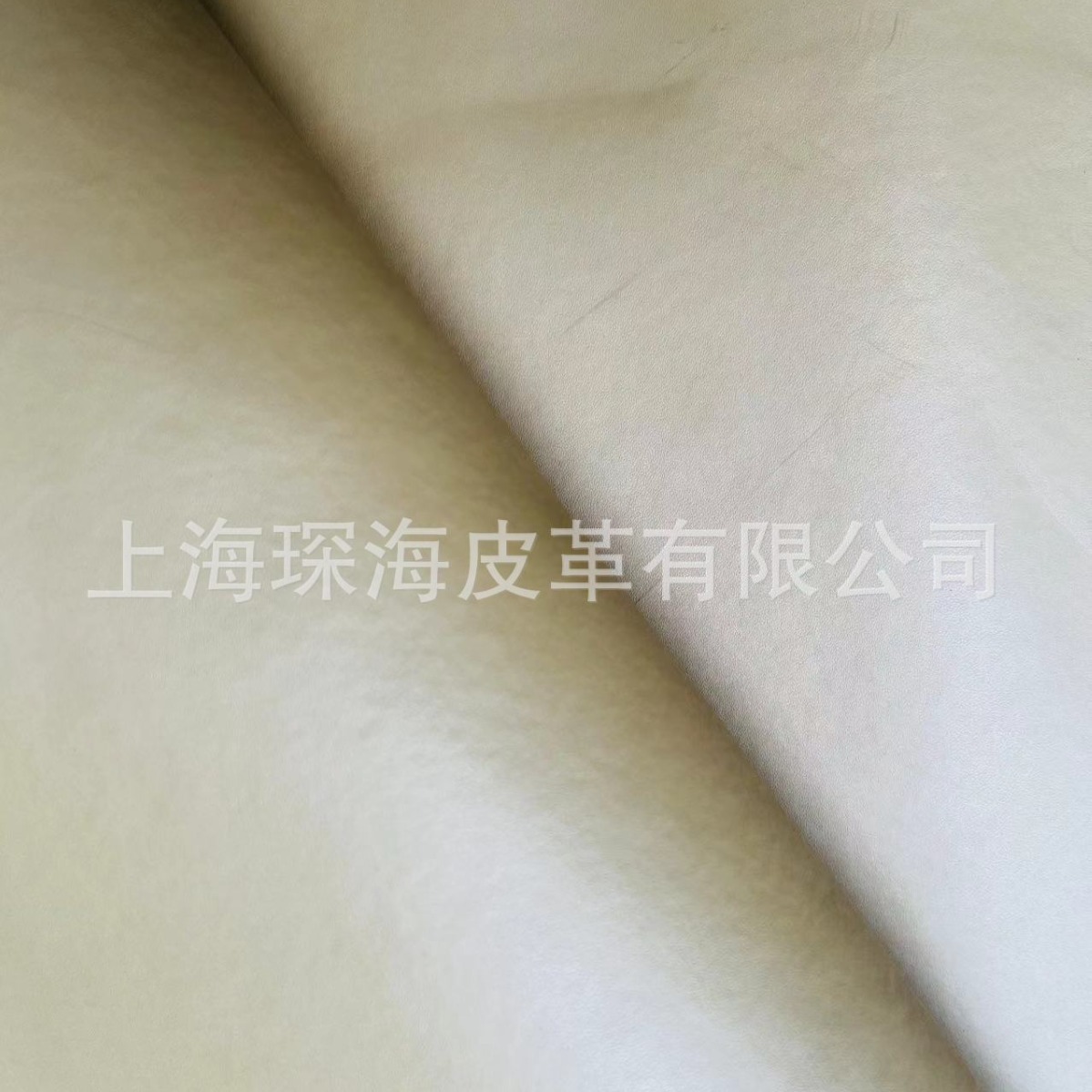 二层压变牛皮 牛仔裤皮标皮 商标皮 米黄色