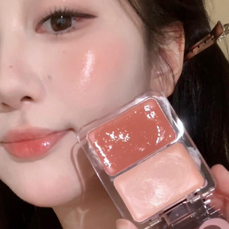 DIKALU Qi Qi Water Light Double Color Blush Cream for Face Brightening and Repairer High Light Integrated Multi-use Water Light Muscle Natural