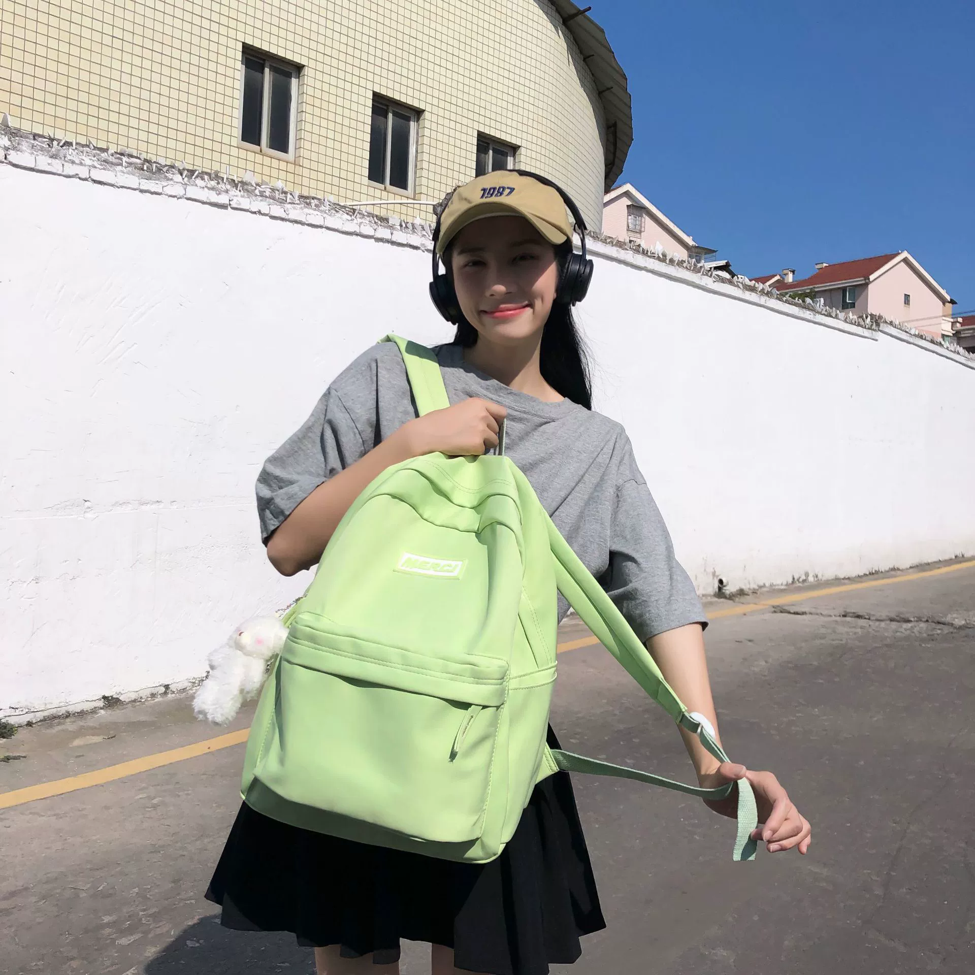 Fashionable capacious high quality trend backpack for men and women, 2023 collection, Korean style