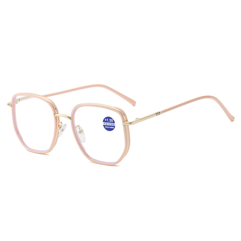Tiktok gafas de lectura populares al por mayor moda marco grande estilo coreano gafas de lectura de moda gafas de lectura de luz anti-azul hd de las mujeres