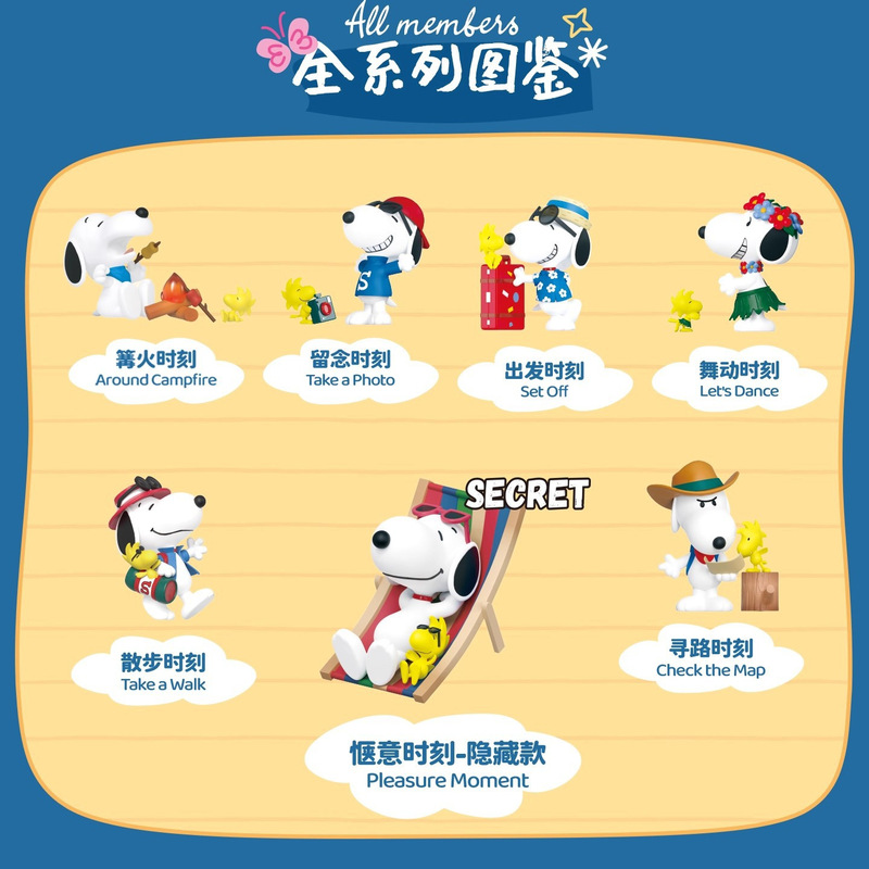正版史努比毛绒挂饰盲盒潮玩手办创意可爱公仔包包挂饰摆件批发礼|undefined