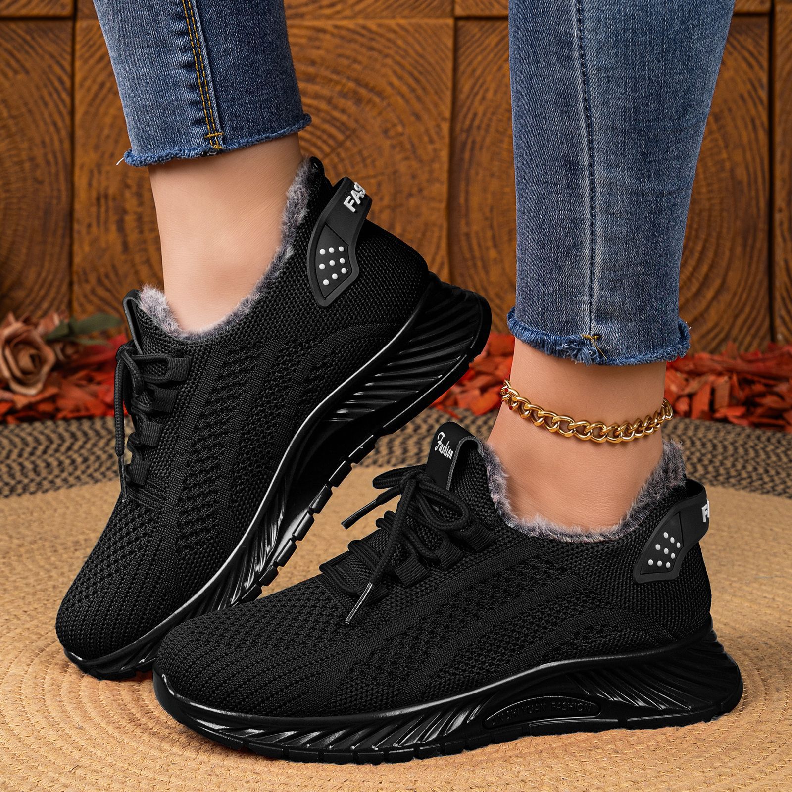 Zapatos de algodón de mujer transfronterizos TEMU más terciopelo grueso calzado de mujer calentamiento ligero y cómodo zapatos casuales al aire libre zapatos de caminar