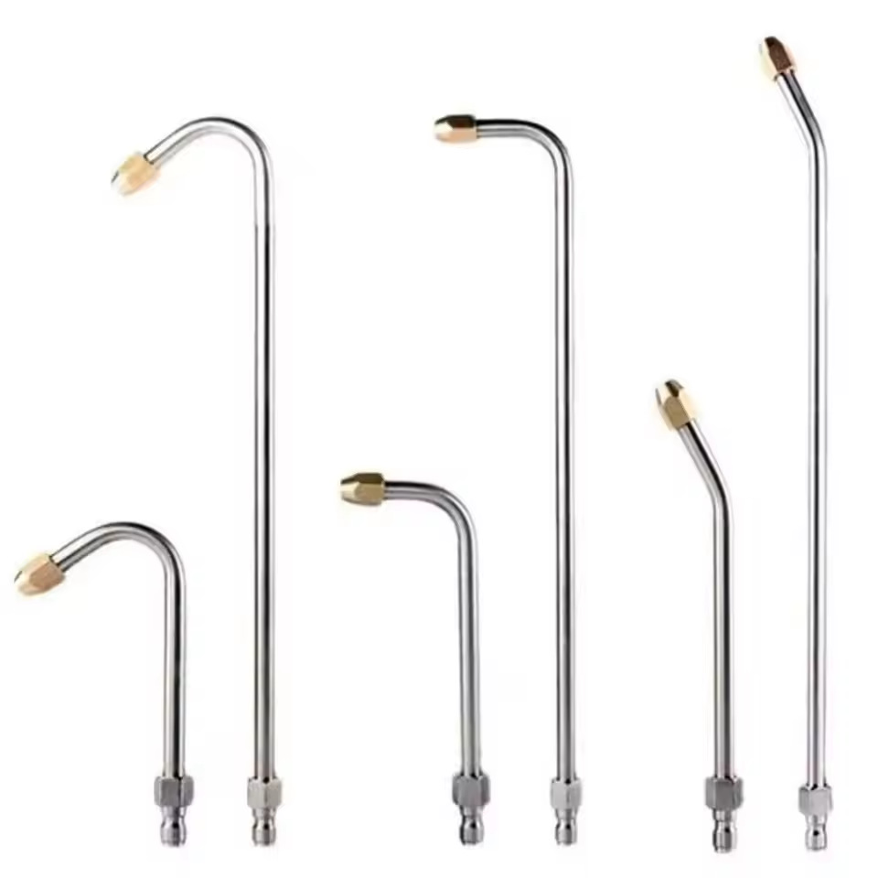 洗车机配件洗车水枪扇形空调清洗喷头加长1/4快接弯头加长快接