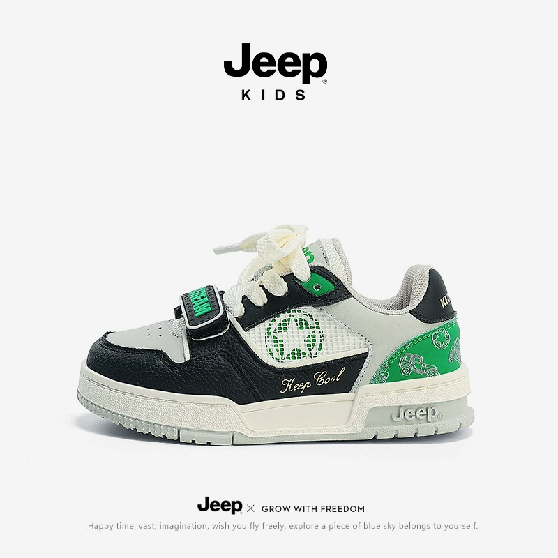 Детские кроссовки для спорта (Jeep) 2024 весна/осень, дышащая повседневная обувь, размеры 25–38