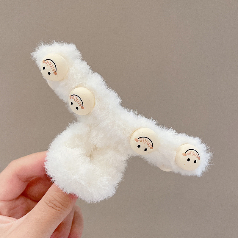 Estilo francés gran felpa clip de pelo de acrílico clip de tiburón Otoño e Invierno horquilla de alto grado versátil agarre del pelo updo tocado de pelo