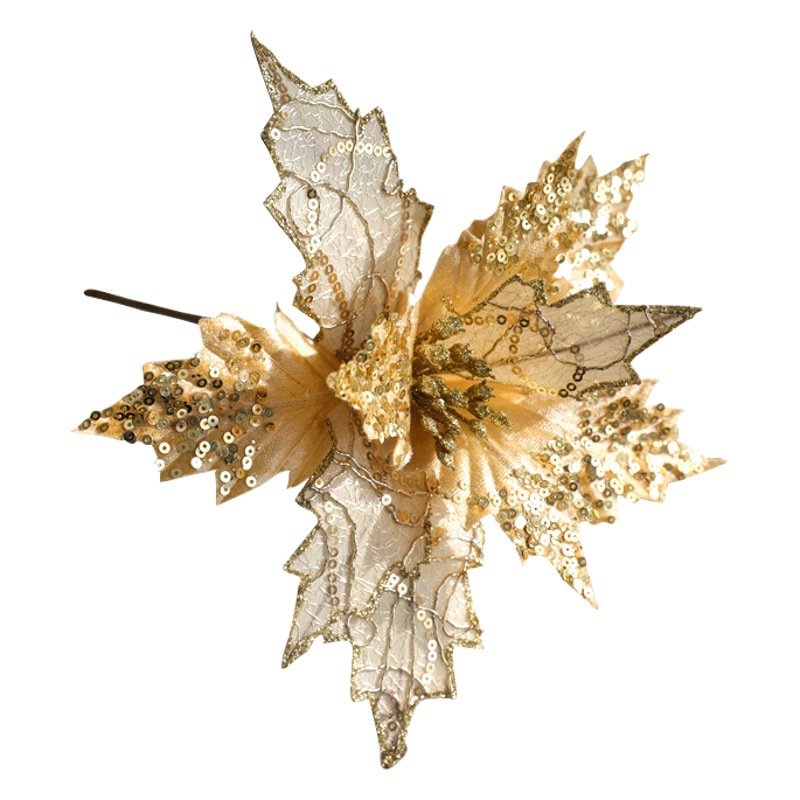 Flor Navidad Decorativa 20cm