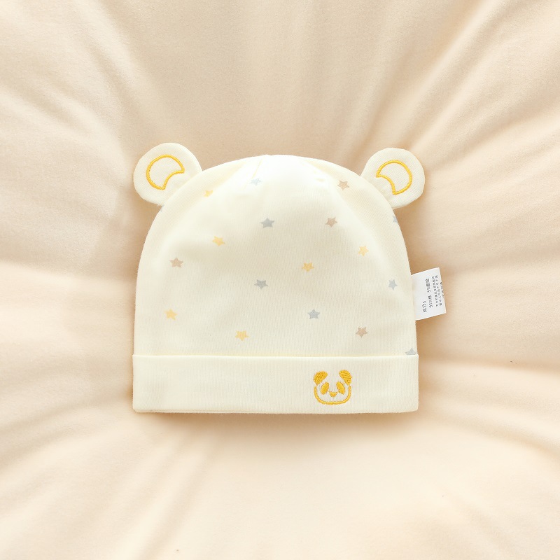 Starry bear hat yellow (double layer)