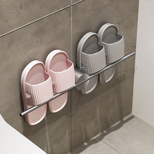 Sliding Bathroom Towel Bar without Drilling, Gun Gray Aluminum Towel Bar, Extremely Simple Towel Rack